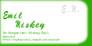 emil miskey business card